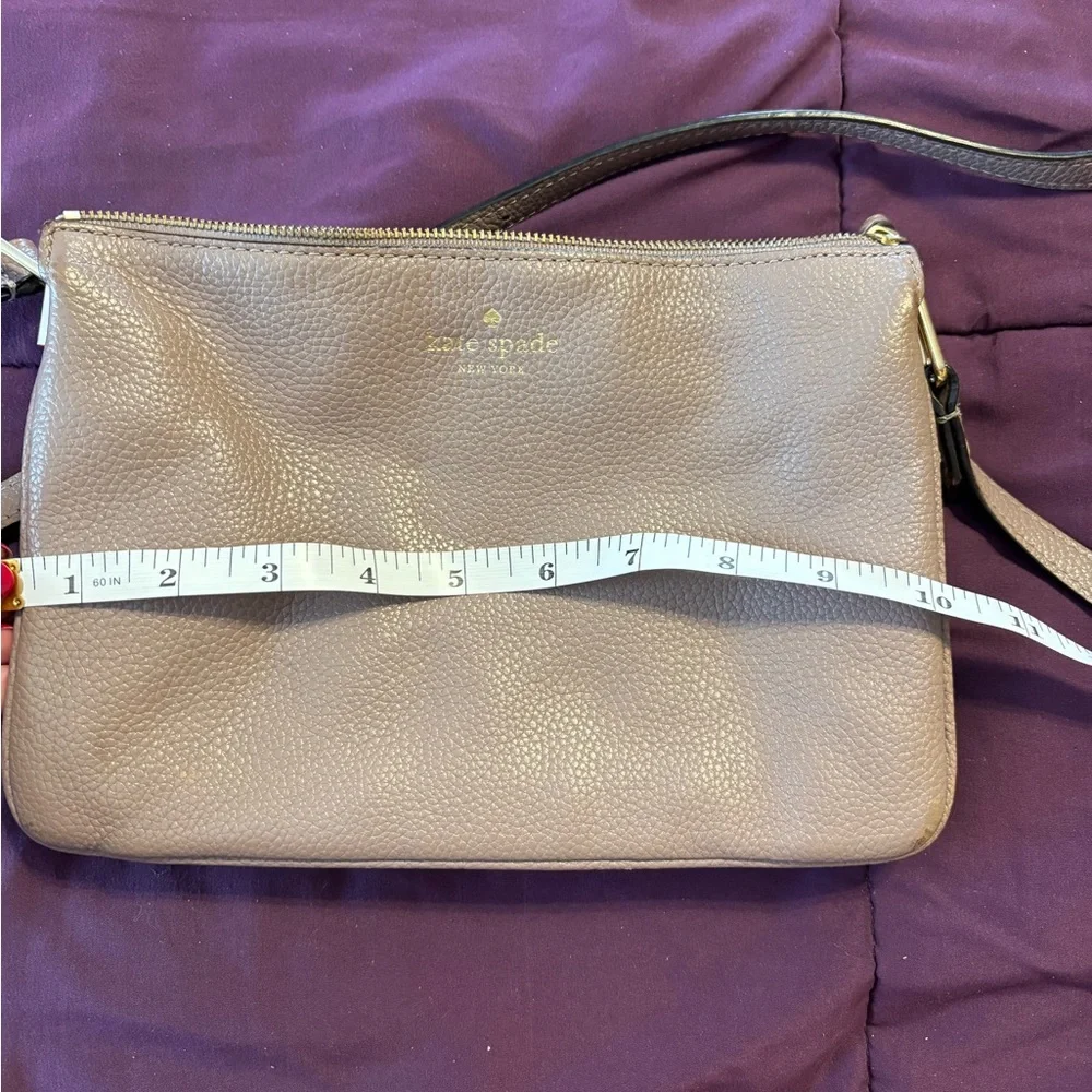 Kate Spade Taupe Leather Crossbody Bag